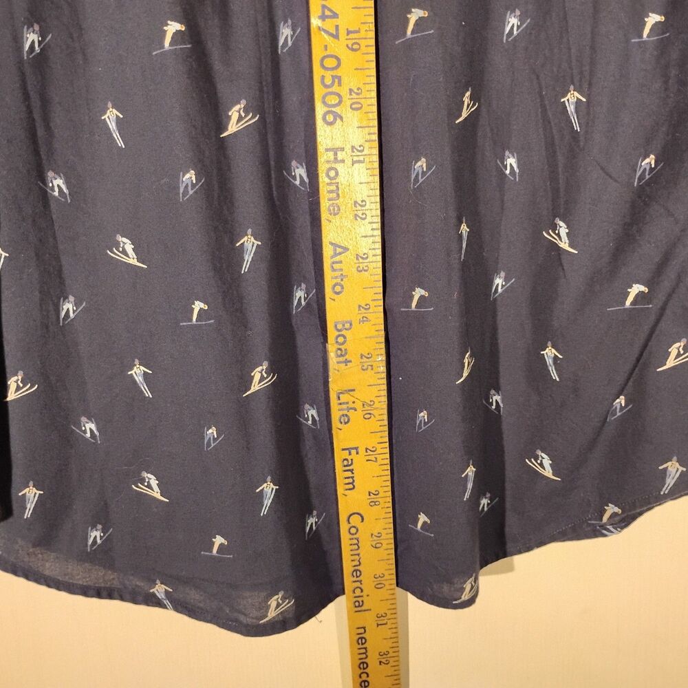 American Eagle shirt mens L LArge blue all over ski button long sleeve NWT - Picture 5 of 12